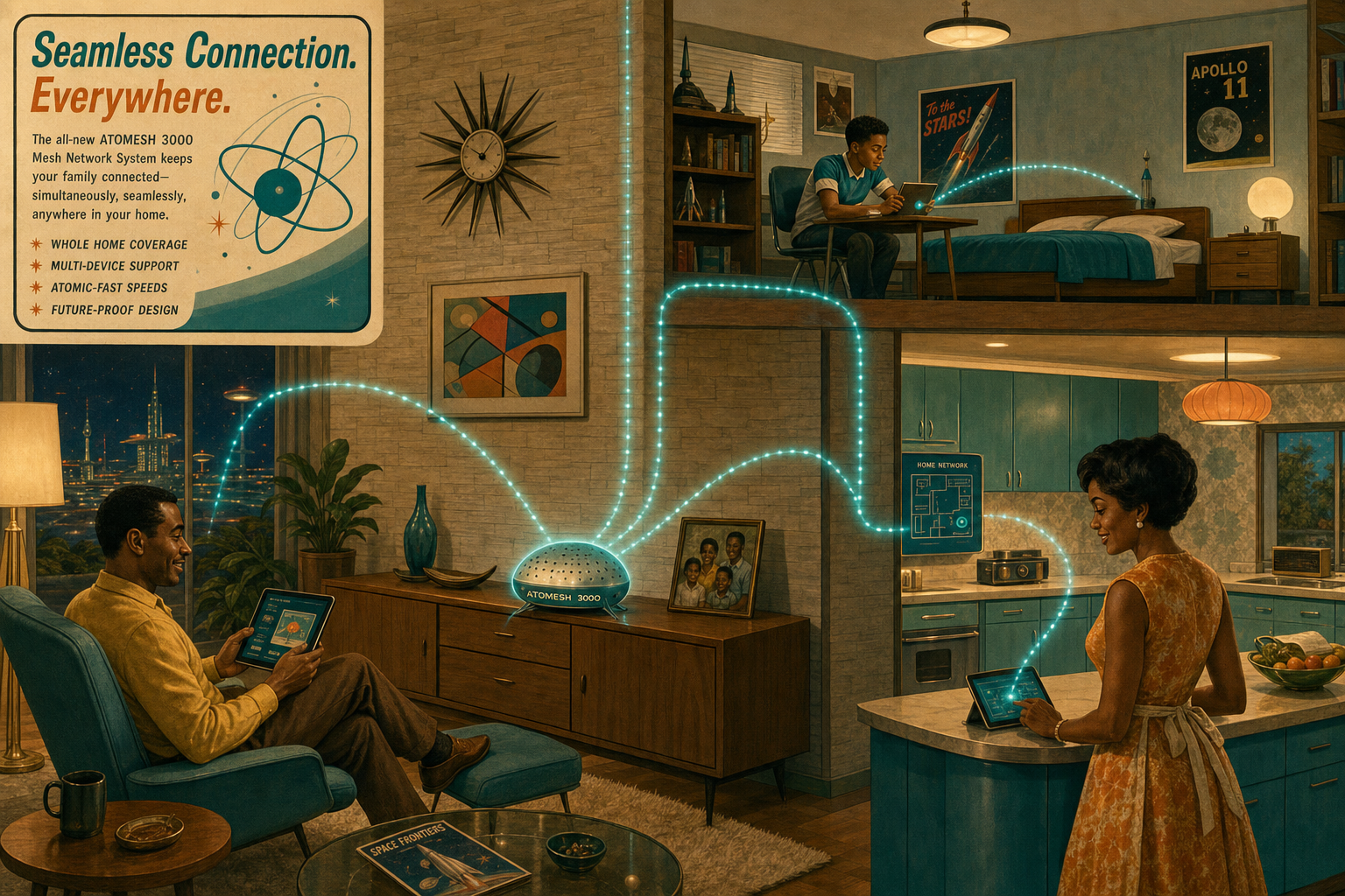 Luminary Mesh WiFi System — smart home lifestyle